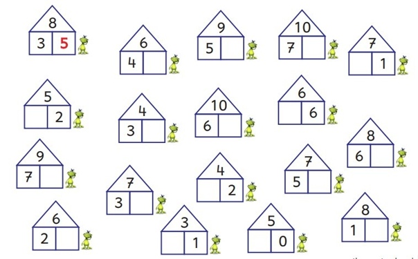 Состав числа тесты. Числовые домики задания. Числовые домики для дошкольников задания. Состав числа. Цифровые домики для детей 6-7 лет.